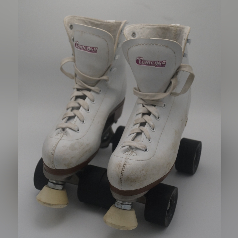 Chic White and Black Roller Skates with Classic Design